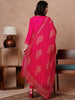 Regal Solid Anarkali Ensemble with Detailed Dupatta