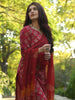 Regal Red Splendor: Traditional Printed Kurta Set with Contrasting Dupatta