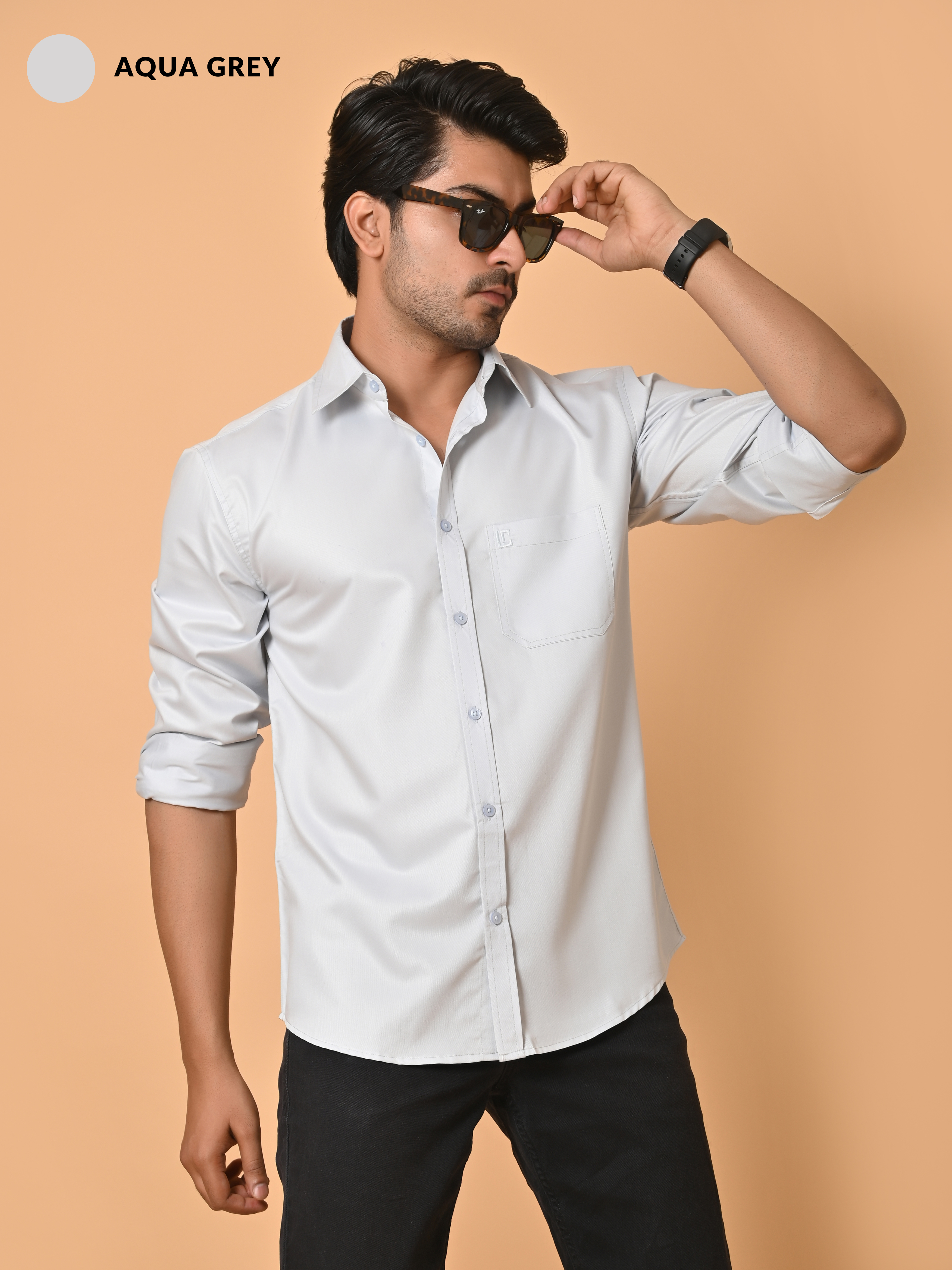 Men's Full Sleeves Plain Shirt Premium Giza Cotton :  Pick Any 3