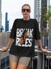 Women's Cotton Graphic Printed Oversized T-shirt : Break Rules
