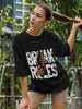 Women's Cotton Graphic Printed Oversized T-shirt : Break Rules