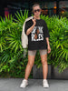 Women's Cotton Graphic Printed Oversized T-shirt : Break Rules