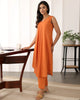 Basic V-Neck Kurta Set with Pants