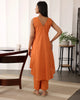 Basic V-Neck Kurta Set with Pants