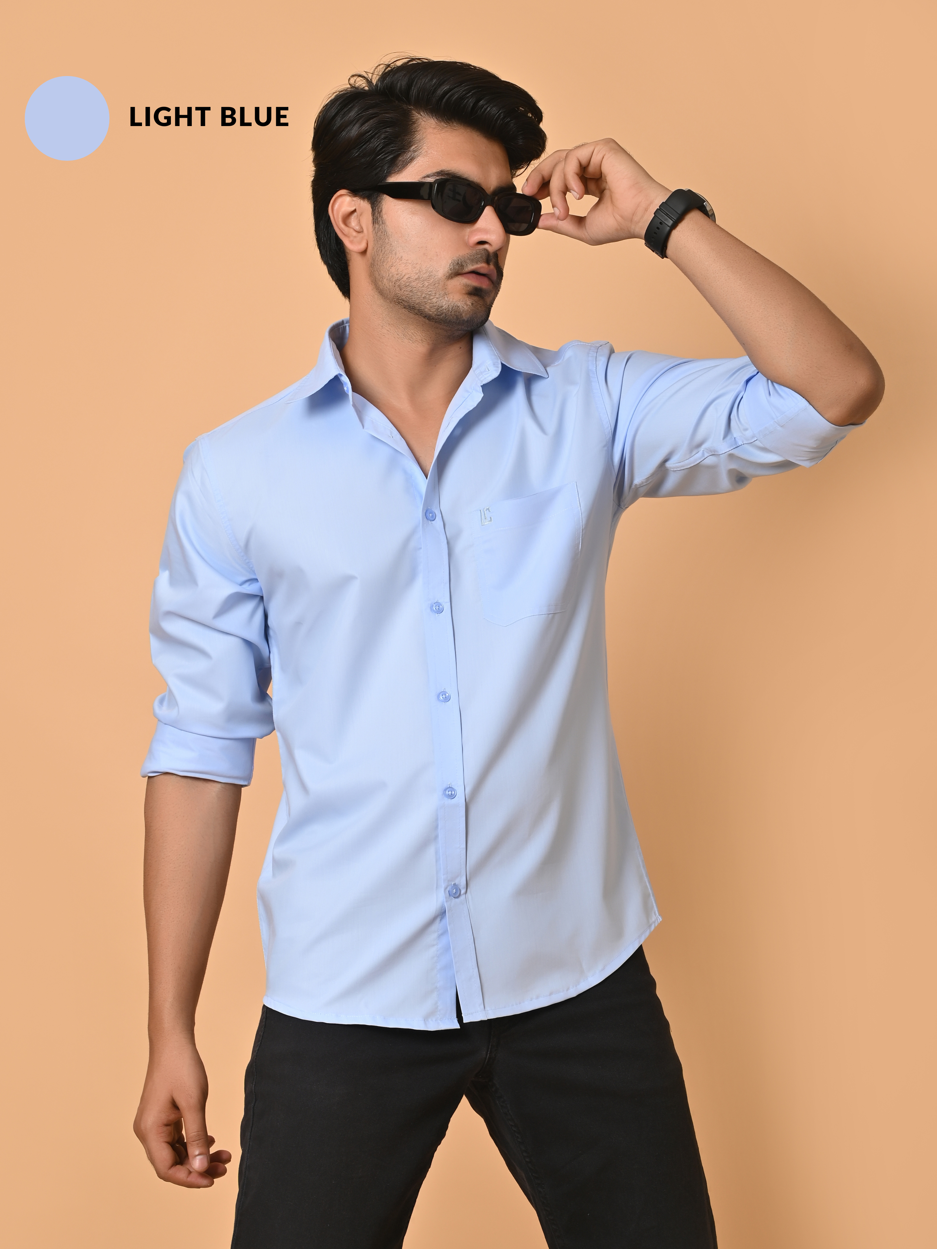 Men's Full Sleeves Plain Shirt Premium Giza Cotton :  Pick Any 3