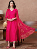 Regal Solid Anarkali Ensemble with Detailed Dupatta