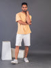 LYKCON Mens's Cotton Lycra Oversized T-shirt -Beige