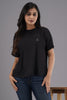 Lykcon Women's Premium Rapid Dry High Low T-shirt-Black