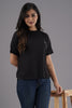 Lykcon Women's Premium Rapid Dry High Low T-shirt-Black