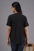 Lykcon Women's Premium Rapid Dry High Low T-shirt-Black