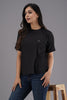 Lykcon Women's Premium Rapid Dry High Low T-shirt-Black