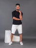 LYKCON Men's Cotton Lycra Oversized T-shirt - Black
