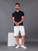 Lykcon Men's Polo Neck Premium Cotton T-Shirt- Solid Black