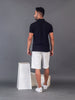 Lykcon Men's Polo Neck Premium Cotton T-Shirt- Solid Black