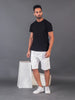 Lykcon Men's Round Neck Premium Cotton T-Shirt- Solid Black