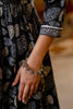 Classic Black Anarkali Kurta Set with Contrasting Prints