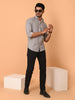 "Sartorial Sharpness: Zigzag Weave Cotton Shirt"