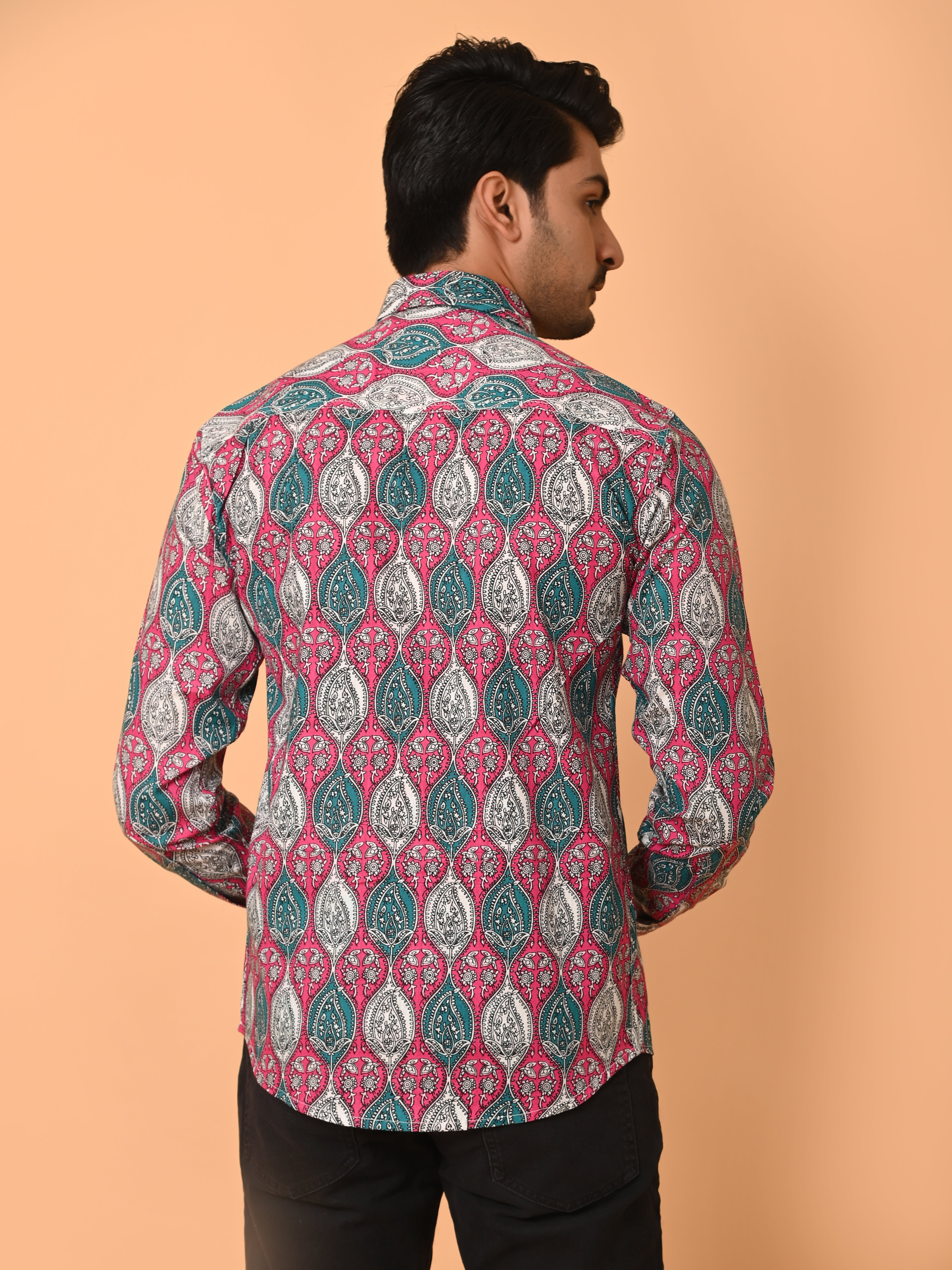 "Paisley Panache: Vibrant Tapestry Cotton Shirt"