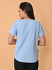 Lykcon Women's Premium Rapid Dry High Low T-shirt-Light Blue Grey
