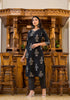 Classic Black Kurta Pant and Dupatta Ensemble for All Occasions