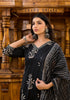 Classic Black Kurta Pant and Dupatta Ensemble for All Occasions