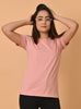 Lykcon Women's Cotton Premium Regular Fit T-Shirt- Onion Pink
