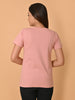 Lykcon Women's Cotton Premium Regular Fit T-Shirt- Onion Pink