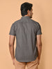 Lykcon Men's Premium Satin Grey, Black and White Azure Knot Half Sleeves Printed Shirt - Monochrome Mastery