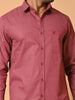 Lykcon Men's Premium Satin Red Azure Knot Full Sleeves Printed Shirt - Monochrome Mastery