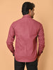 Lykcon Men's Premium Satin Red Azure Knot Full Sleeves Printed Shirt - Monochrome Mastery