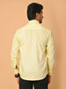 "Eternal Elegance: Men's Full Sleeves Plain Yellow Shirt Giza Cotton Perfection"