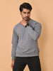 "Cotton Haven: Men's Stone Grey Cotton Terry Sweatshirt Collection"
