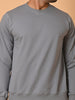 "Cotton Haven: Men's Stone Grey Cotton Terry Sweatshirt Collection"