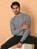 "Cotton Haven: Men's Stone Grey Cotton Terry Sweatshirt Collection"