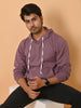 "Cotton Haven: Men's Dark Lavender Hoodies Collection"
