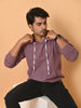 "Cotton Haven: Men's Dark Lavender Hoodies Collection"