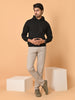 "Cotton Haven: Men's Black Hoodies Collection"