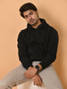 "Cotton Haven: Men's Black Hoodies Collection"