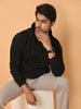 "Cotton Haven: Men's Black Hoodies Collection"