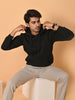 "Cotton Haven: Men's Black Hoodies Collection"