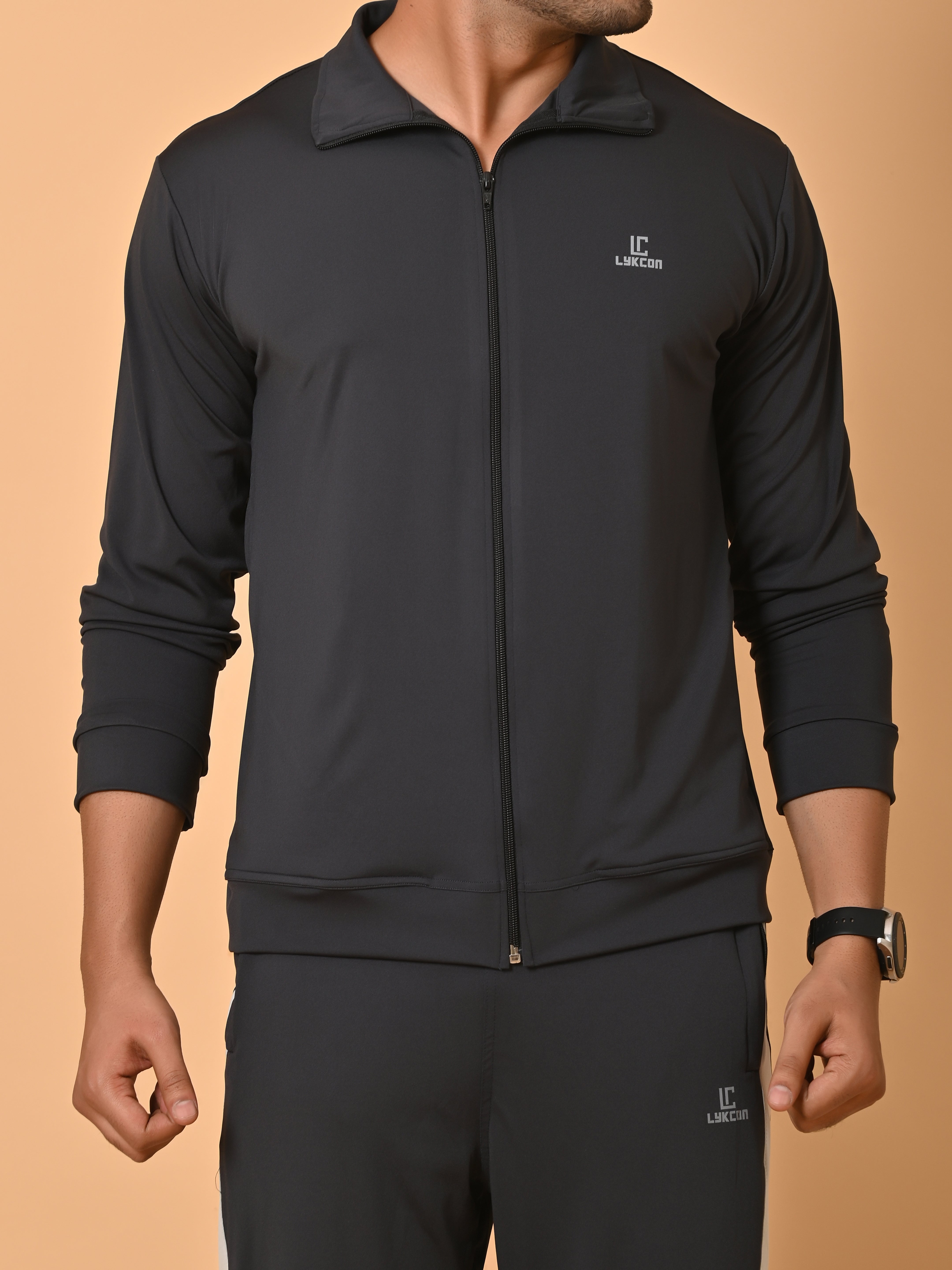 Lykcon Men's Track Suit: Charcoal Grey