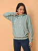 "Cotton Haven: Women's Mint Green Hoodies Collection"