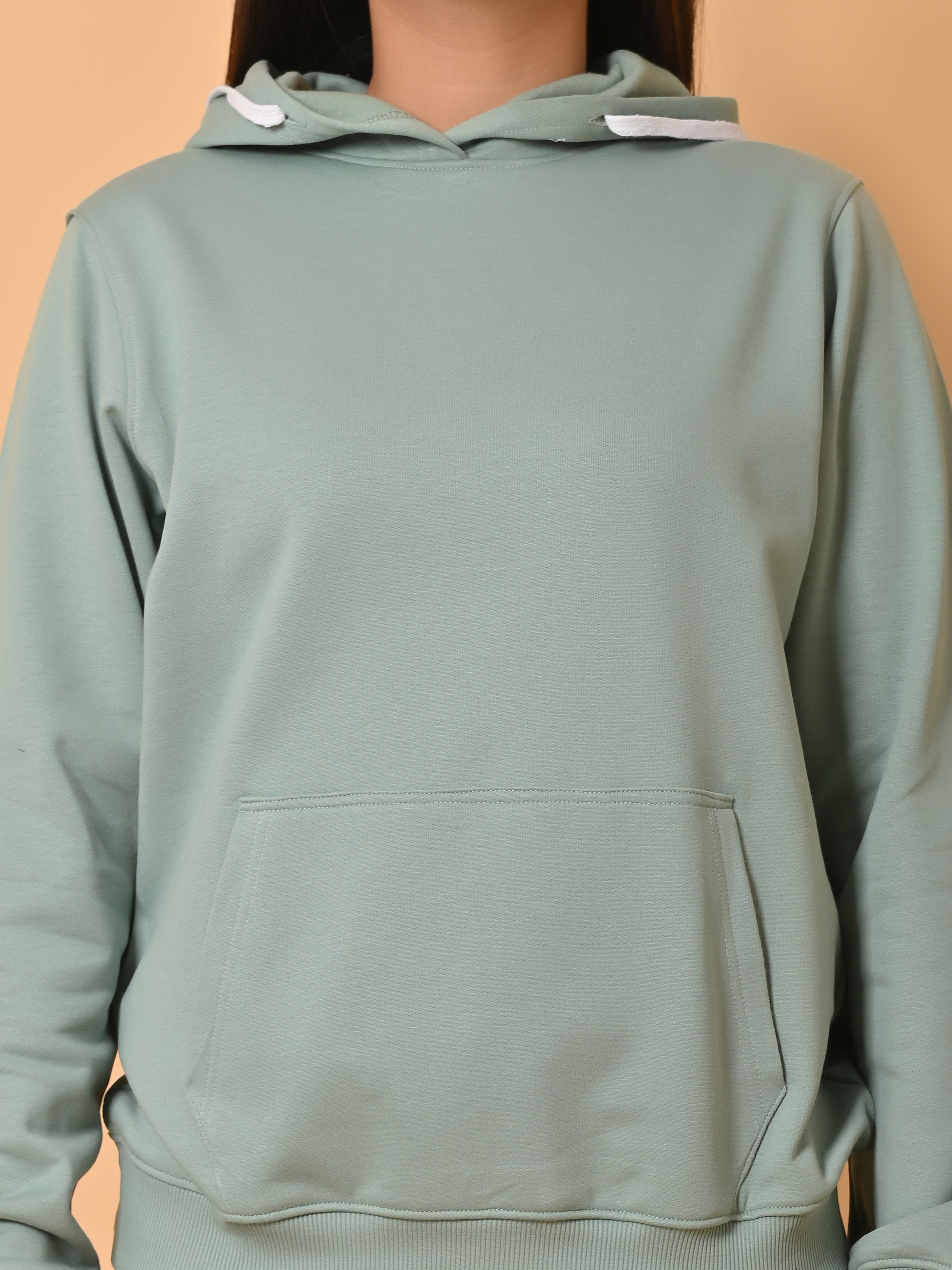 "Cotton Haven: Women's Mint Green Hoodies Collection"