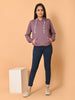 "Cotton Haven: Women's Dark Lavender Hoodies Collection"