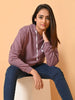 "Cotton Haven: Women's Dark Lavender Hoodies Collection"