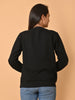 "Cotton Haven: Women's Black Cotton Terry Sweatshirt Collection"