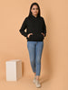 "Cotton Haven: Women's Black Hoodies Collection"