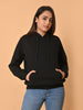 "Cotton Haven: Women's Black Hoodies Collection"