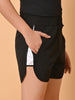 LYKCON Women's NS Lycra Activewear Running Shorts: Black, White