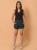 LYKCON Women's NS Lycra Activewear Running Shorts: Dark Grey, Black